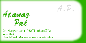 atanaz pal business card